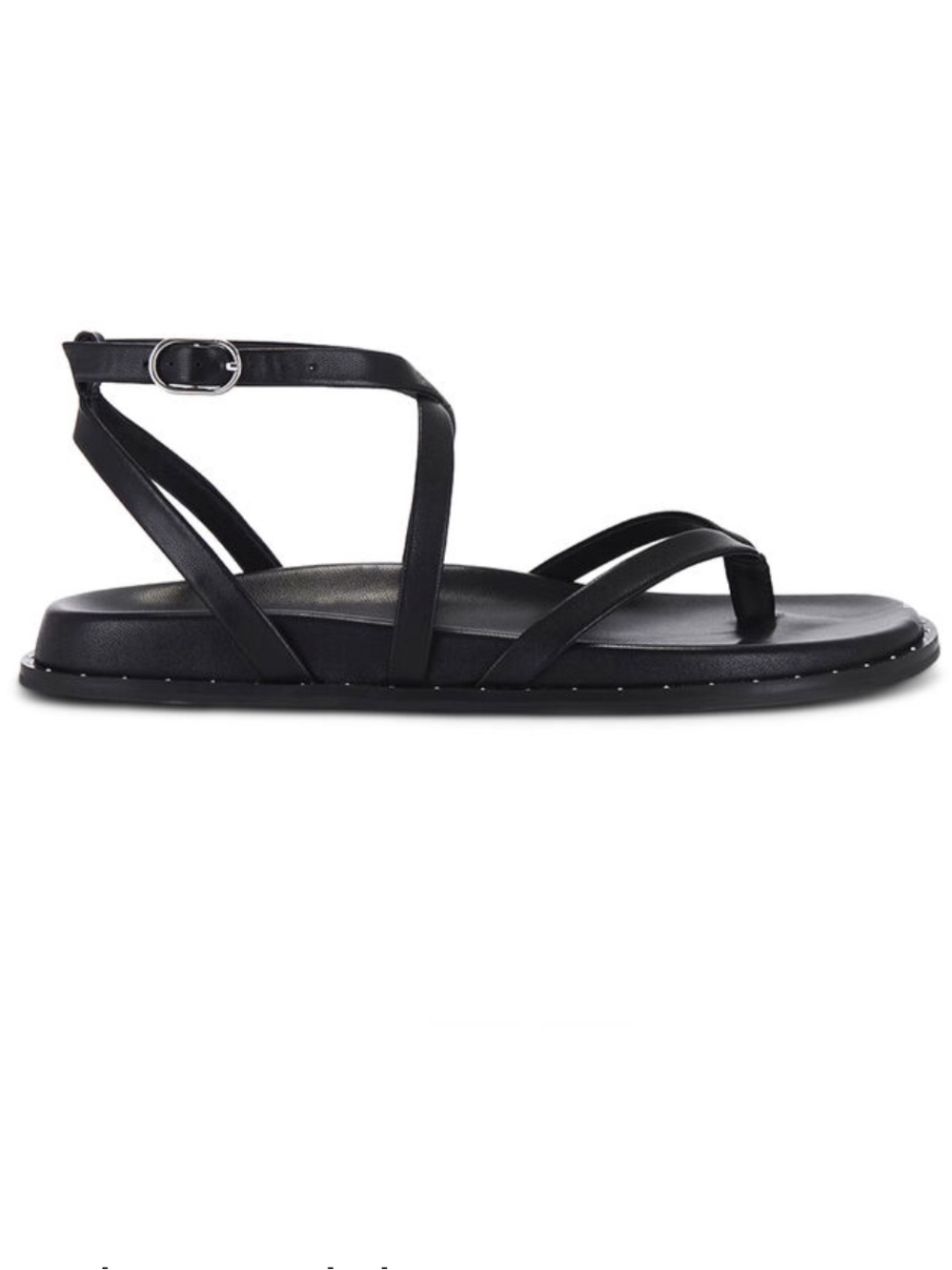 NWOB PAIGE Women's Zana Black Leather Strap Sandals Size 6 Retail $220